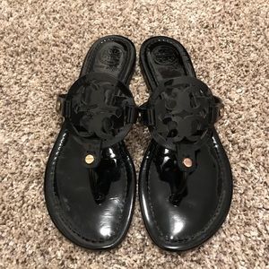 Tory Burch Miller Sandal Black. Size 7